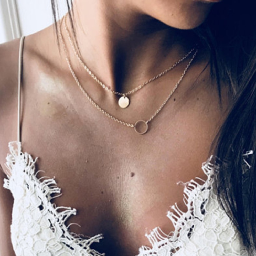 3 for $20 Elenore Circle Layered Necklace